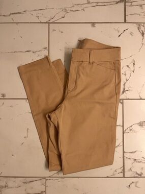 Women's Tan Slim Fit Pants